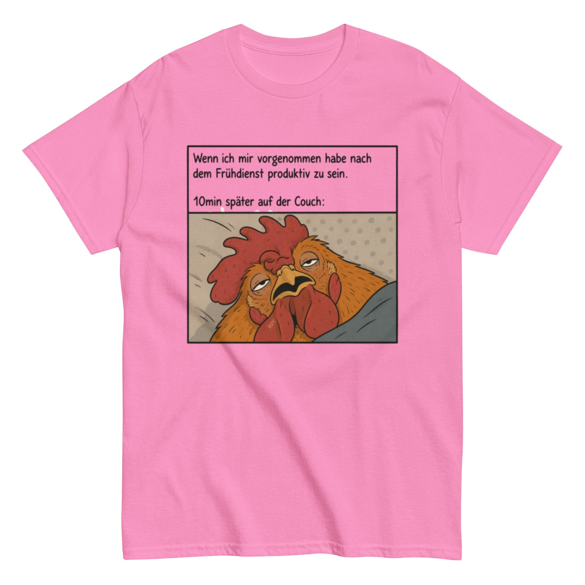 FRÜHDIENST 10 MIN COUCH - Lustiges Herren T-Shirt - SprücheKüche - Druckfrisch & frech