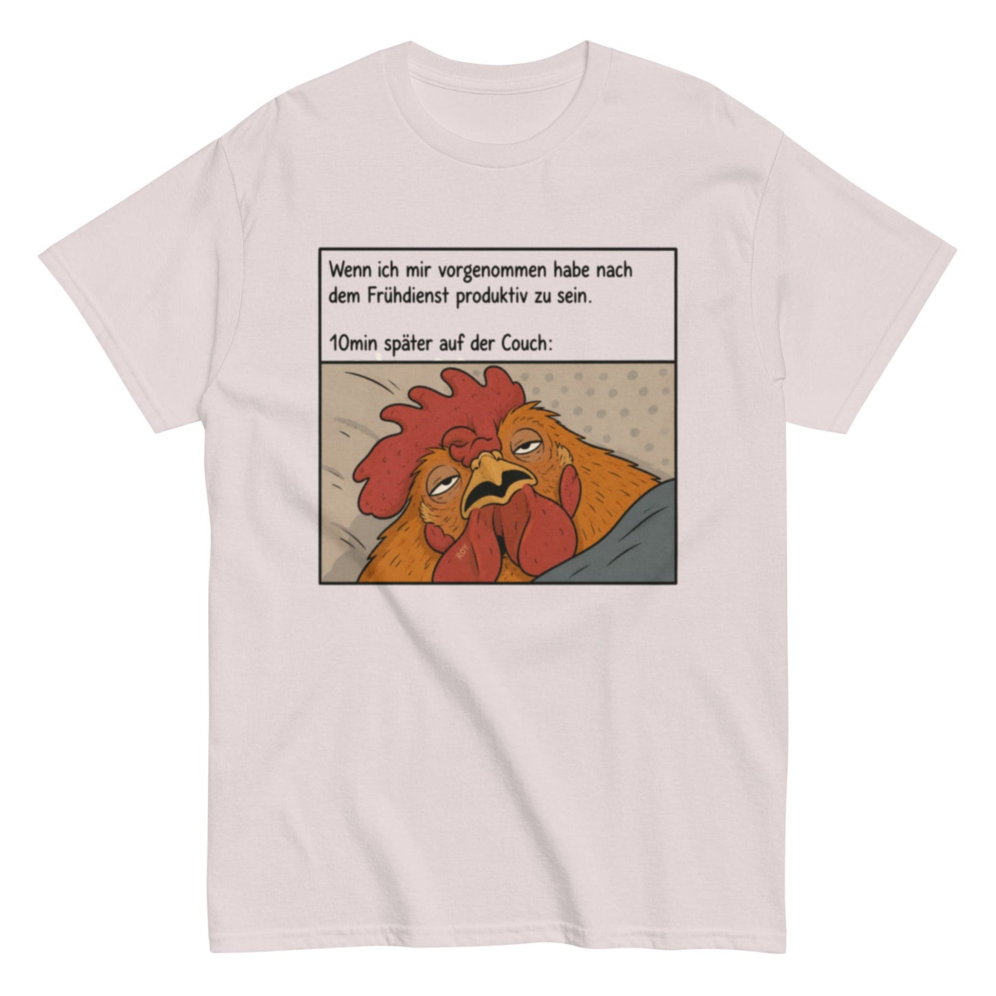 FRÜHDIENST 10 MIN COUCH - Lustiges Herren T-Shirt - SprücheKüche - Druckfrisch & frech