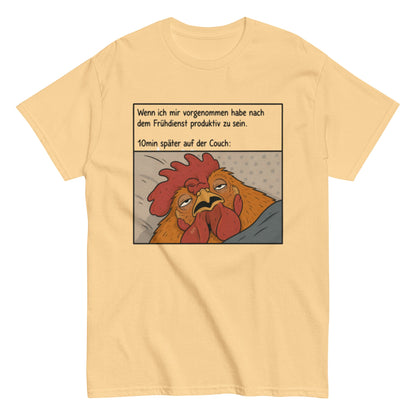 FRÜHDIENST 10 MIN COUCH - Lustiges Herren T-Shirt - SprücheKüche - Druckfrisch & frech