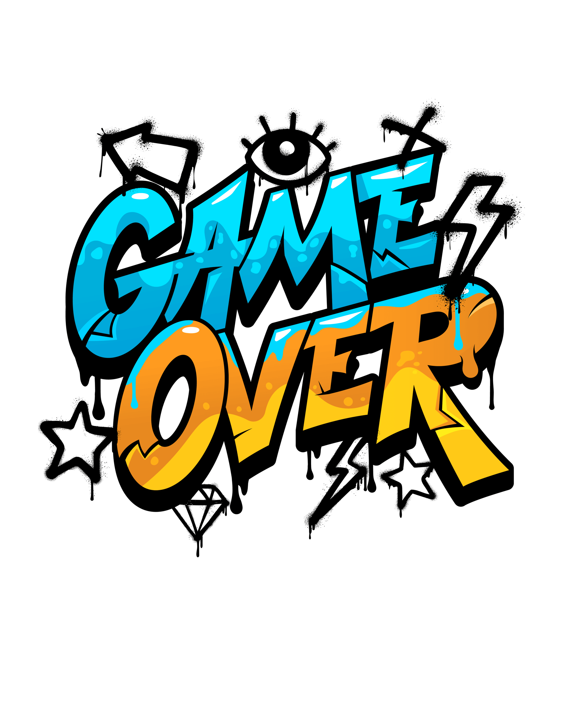Game Over- Lustiges Unisex T-Shirt - SprücheKüche - Druckfrisch & frech