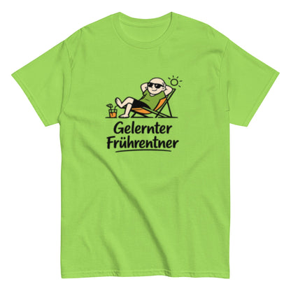 GELERNTER FRÜHRENTNER - Lustiges Herren T-Shirt - SprücheKüche - Druckfrisch & frech