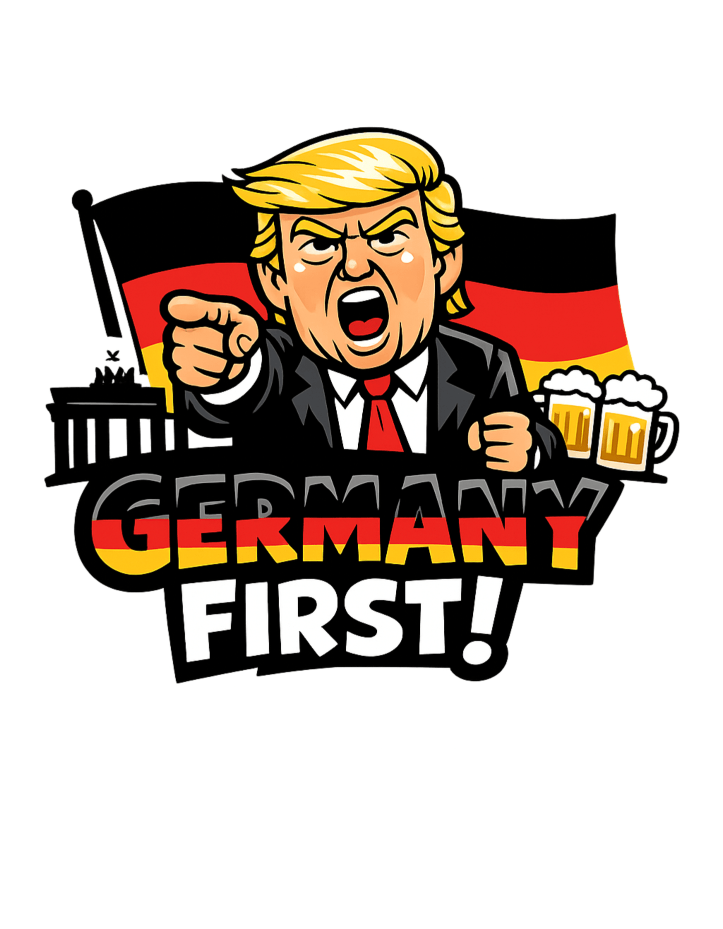 Germany First! - Statement Unisex T-Shirt - SprücheKüche - Druckfrisch & frech
