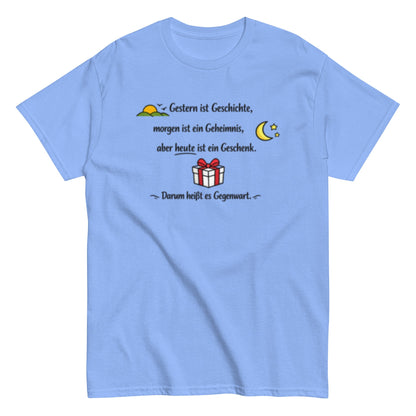 GESTERN, HEUTE, MORGEN Statement Herren T-Shirt - SprücheKüche - Druckfrisch & frech