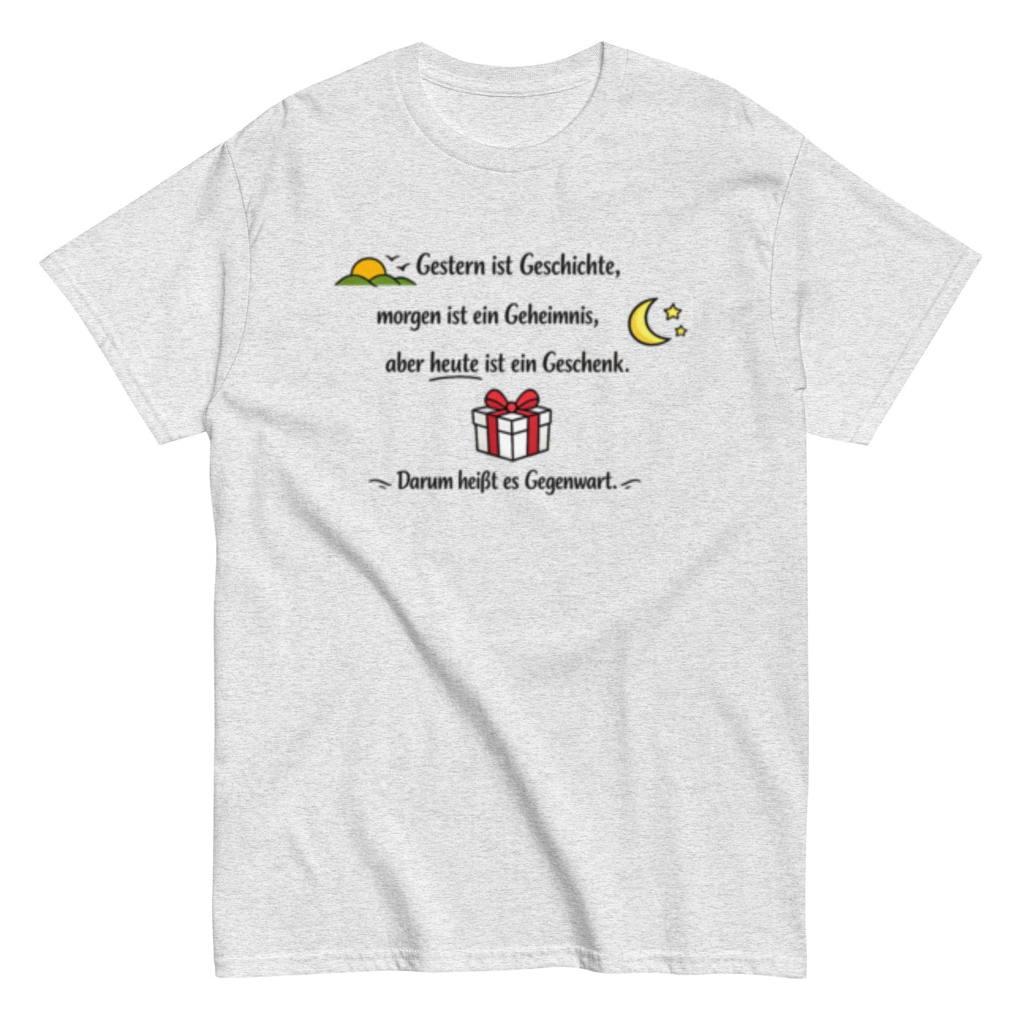 GESTERN, HEUTE, MORGEN Statement Herren T-Shirt - SprücheKüche - Druckfrisch & frech