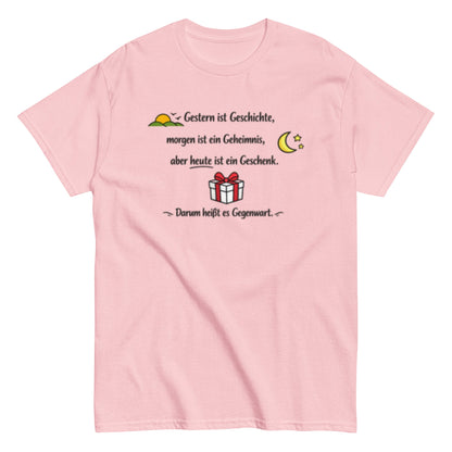 GESTERN, HEUTE, MORGEN Statement Herren T-Shirt - SprücheKüche - Druckfrisch & frech