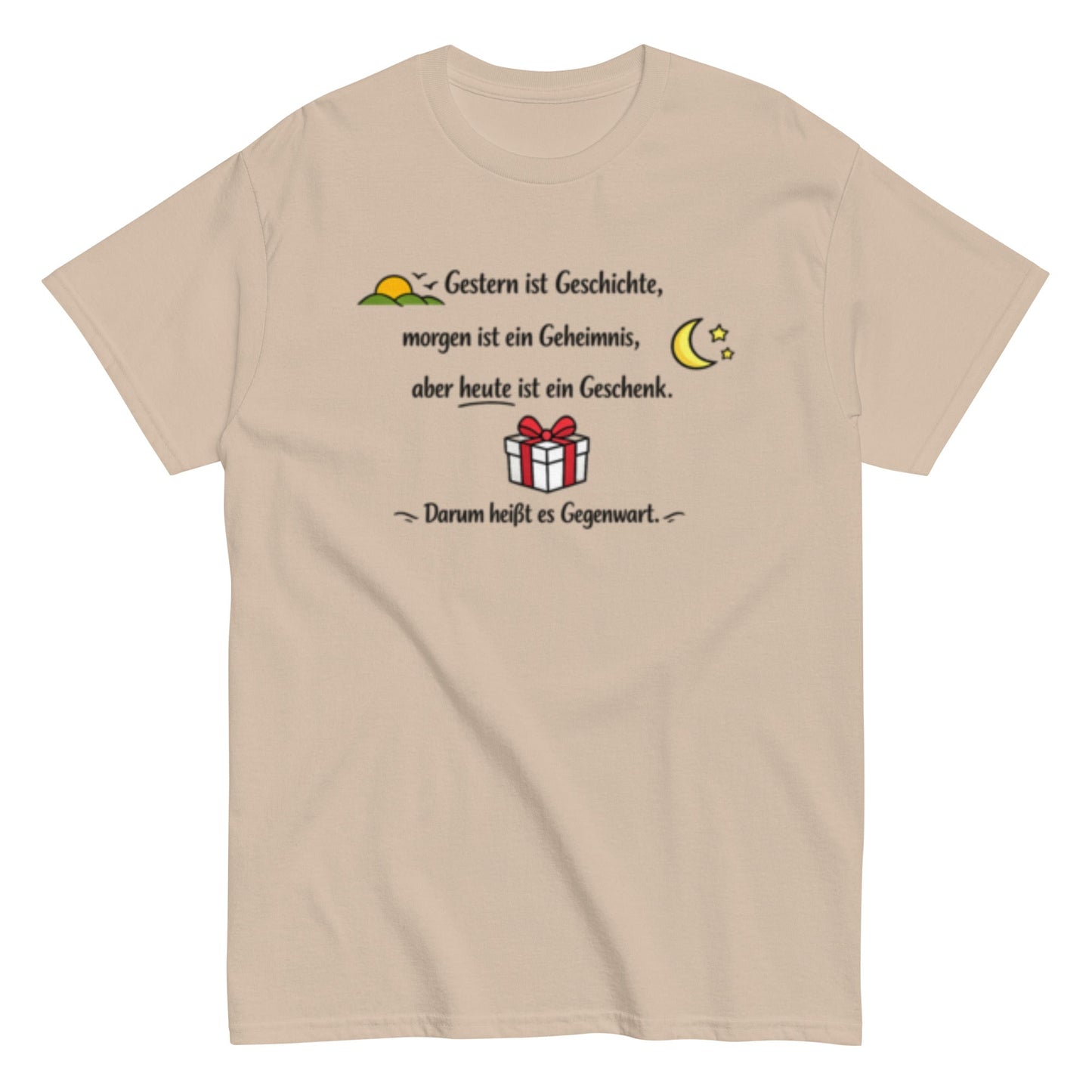 GESTERN, HEUTE, MORGEN Statement Herren T-Shirt - SprücheKüche - Druckfrisch & frech