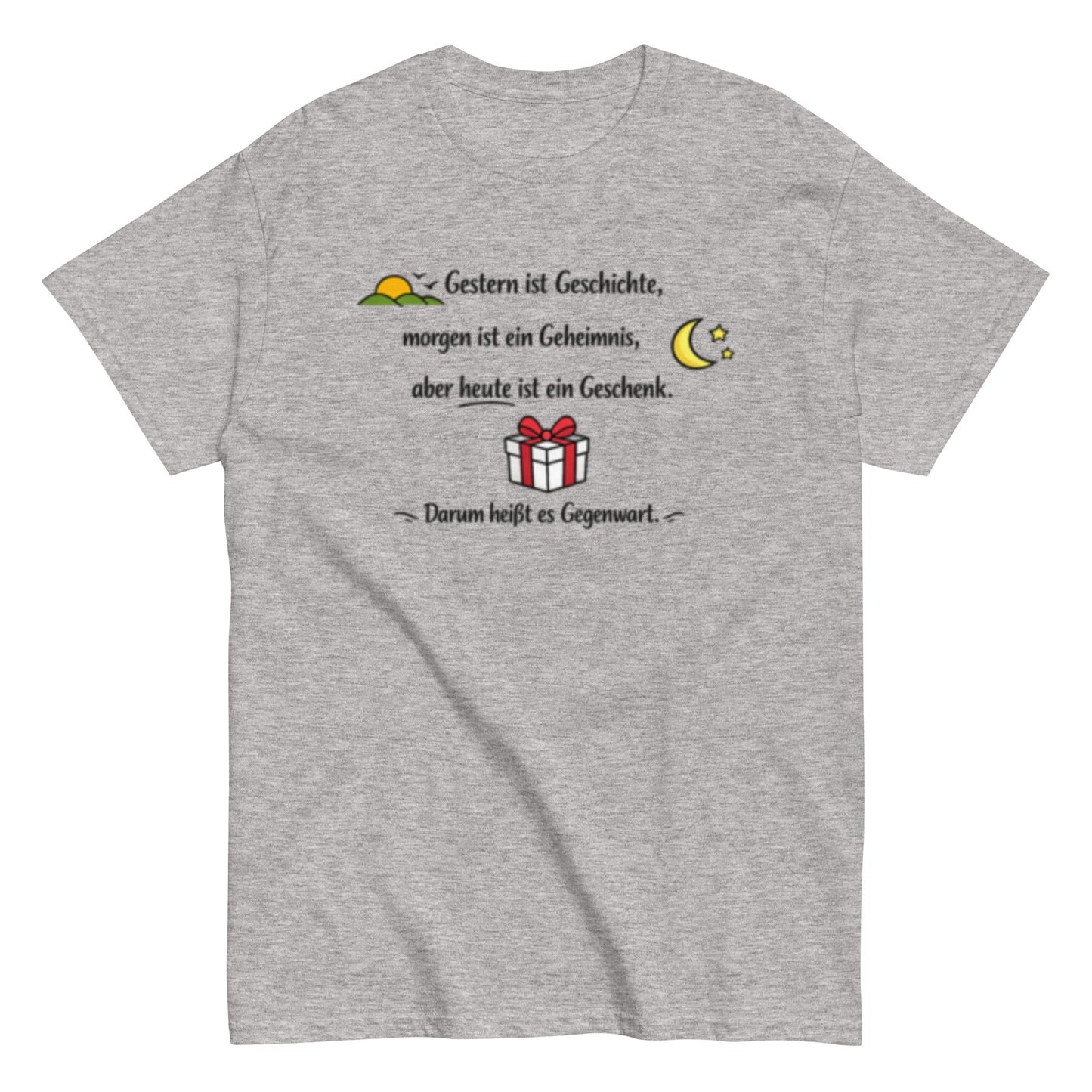 GESTERN, HEUTE, MORGEN Statement Herren T-Shirt - SprücheKüche - Druckfrisch & frech