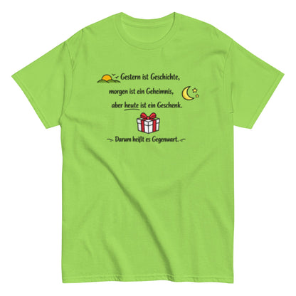 GESTERN, HEUTE, MORGEN Statement Herren T-Shirt - SprücheKüche - Druckfrisch & frech