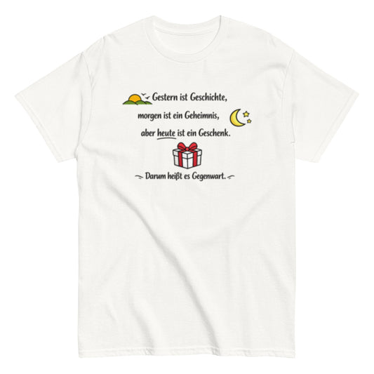 GESTERN, HEUTE, MORGEN Statement Herren T-Shirt - SprücheKüche - Druckfrisch & frech