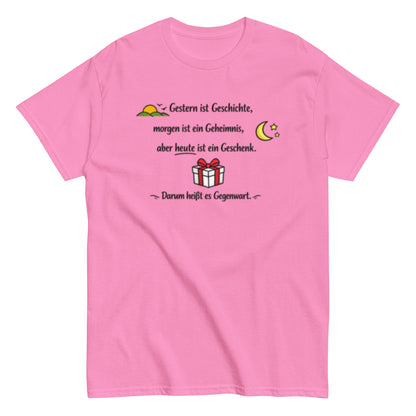 GESTERN, HEUTE, MORGEN Statement Herren T-Shirt - SprücheKüche - Druckfrisch & frech