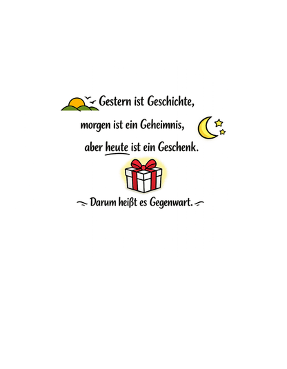 GESTERN, HEUTE, MORGEN Statement Herren T-Shirt - SprücheKüche - Druckfrisch & frech