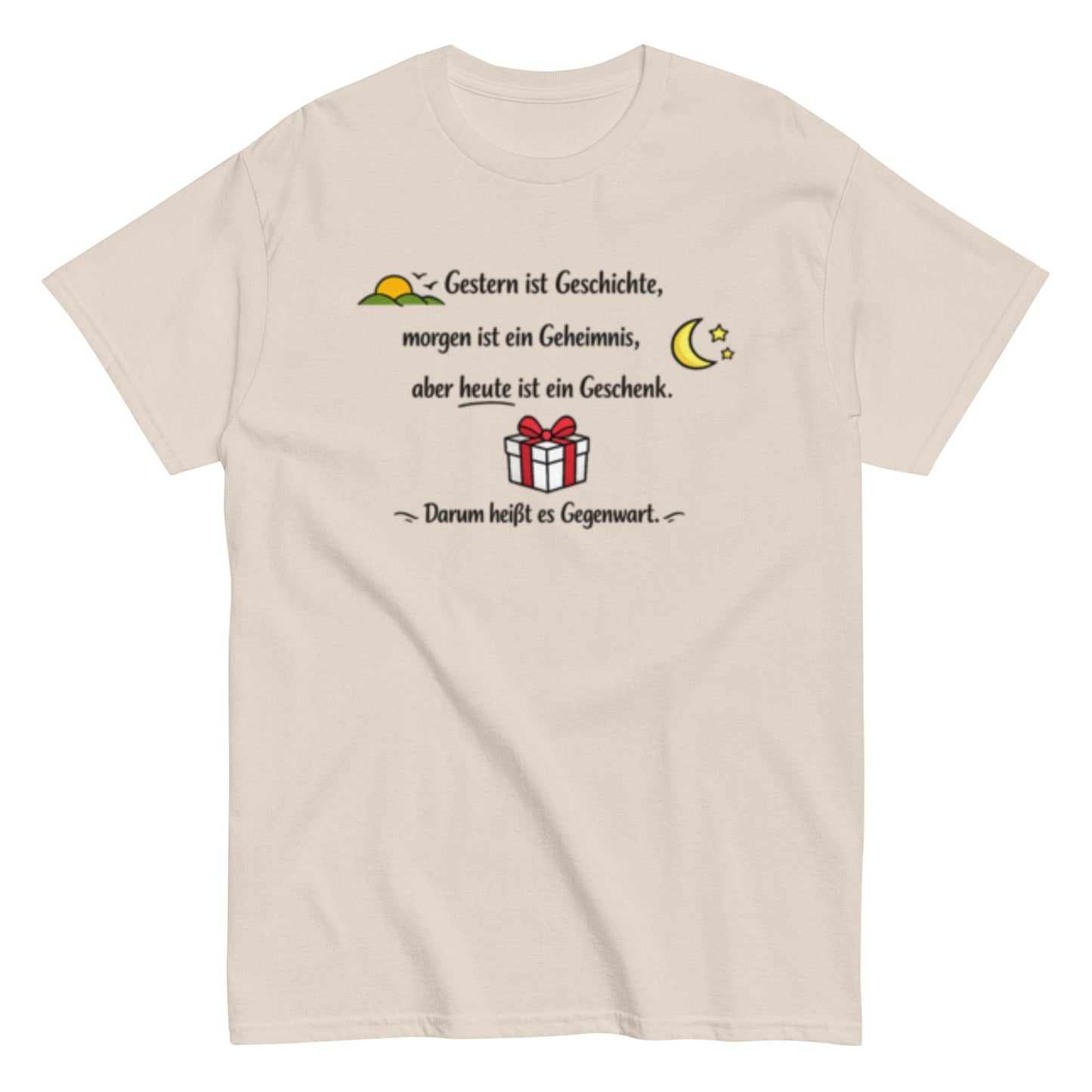 GESTERN, HEUTE, MORGEN Statement Herren T-Shirt - SprücheKüche - Druckfrisch & frech