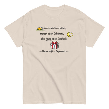 GESTERN, HEUTE, MORGEN Statement Herren T-Shirt - SprücheKüche - Druckfrisch & frech
