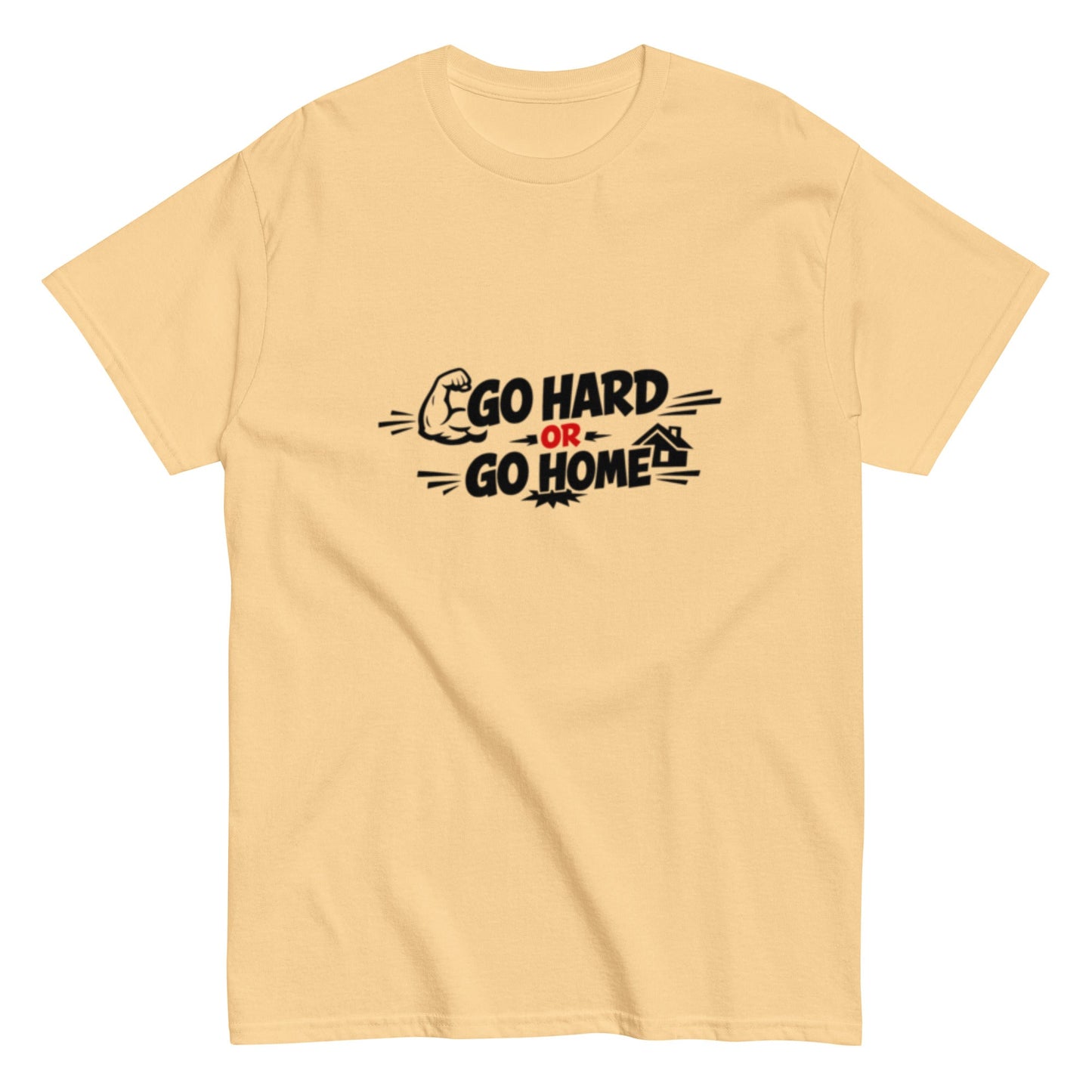 GO HARD GO HOME - Statement Herren T-Shirt - SprücheKüche - Druckfrisch & frech