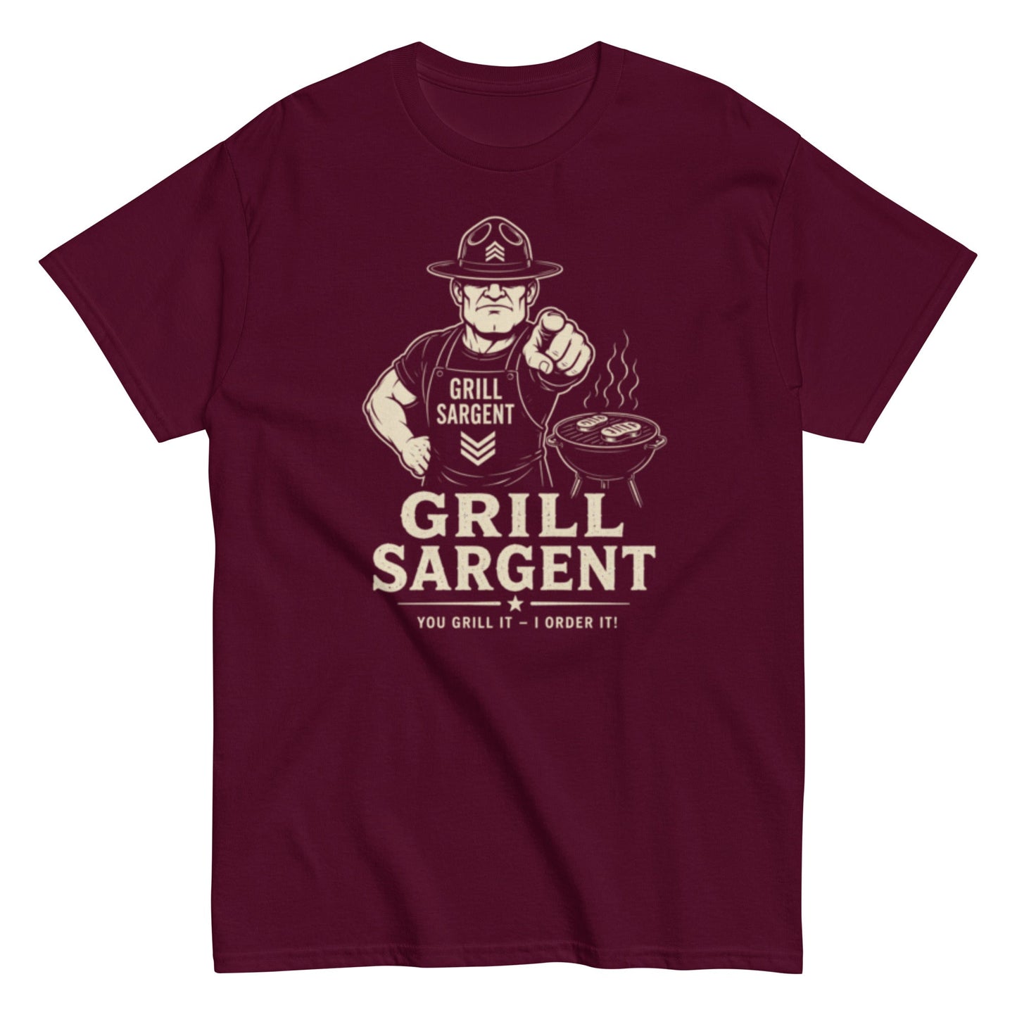 Grill Sargent – Lustiges Unisex T-Shirt - SprücheKüche - Druckfrisch & frech