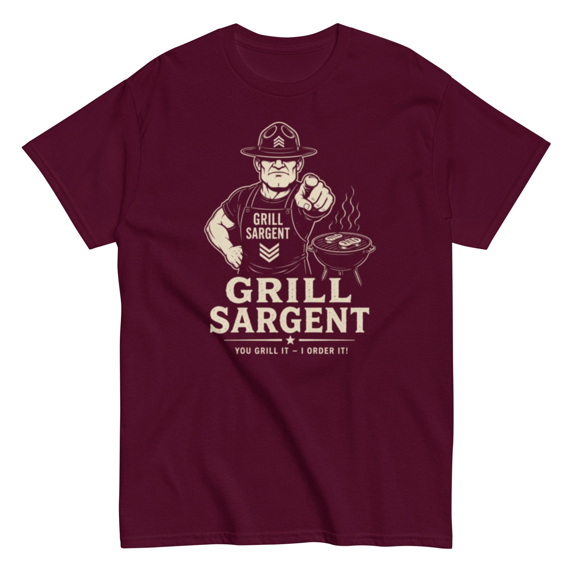 Grill Sargent – Lustiges Unisex T-Shirt - SprücheKüche - Druckfrisch & frech
