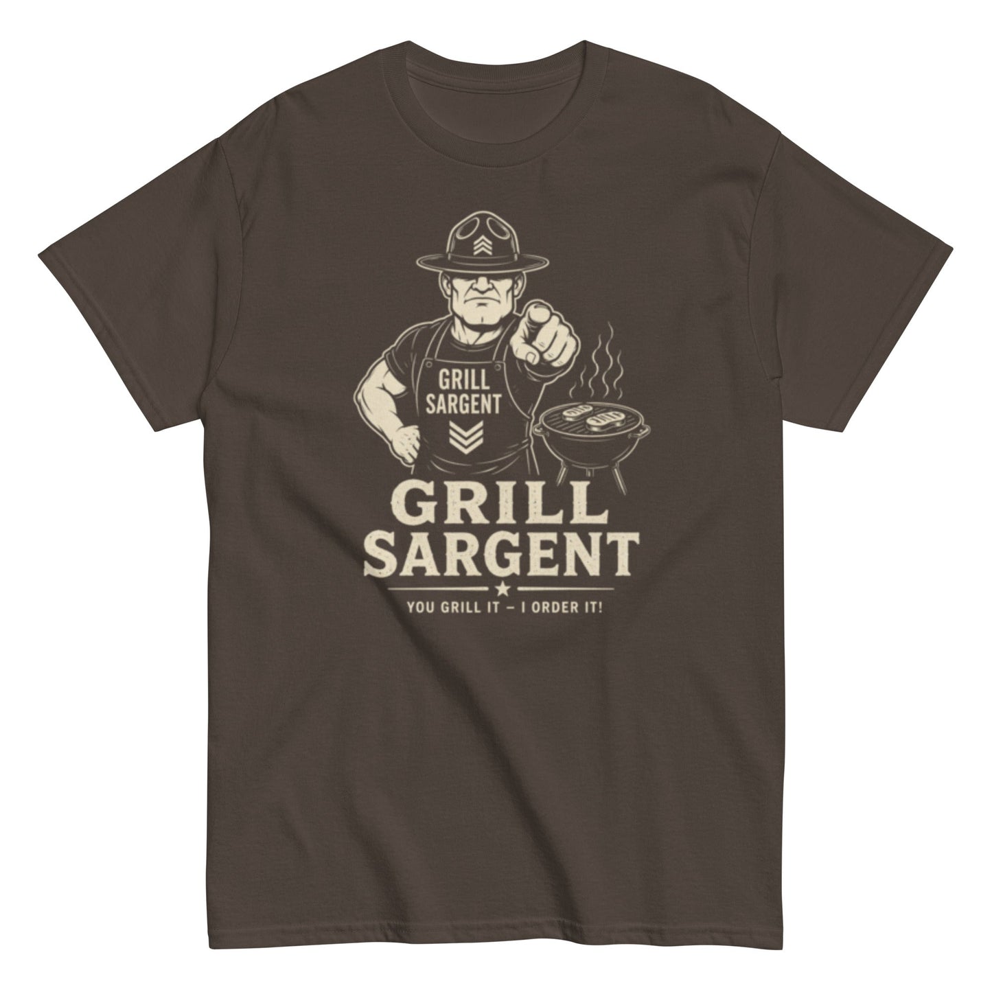 Grill Sargent – Lustiges Unisex T-Shirt - SprücheKüche - Druckfrisch & frech