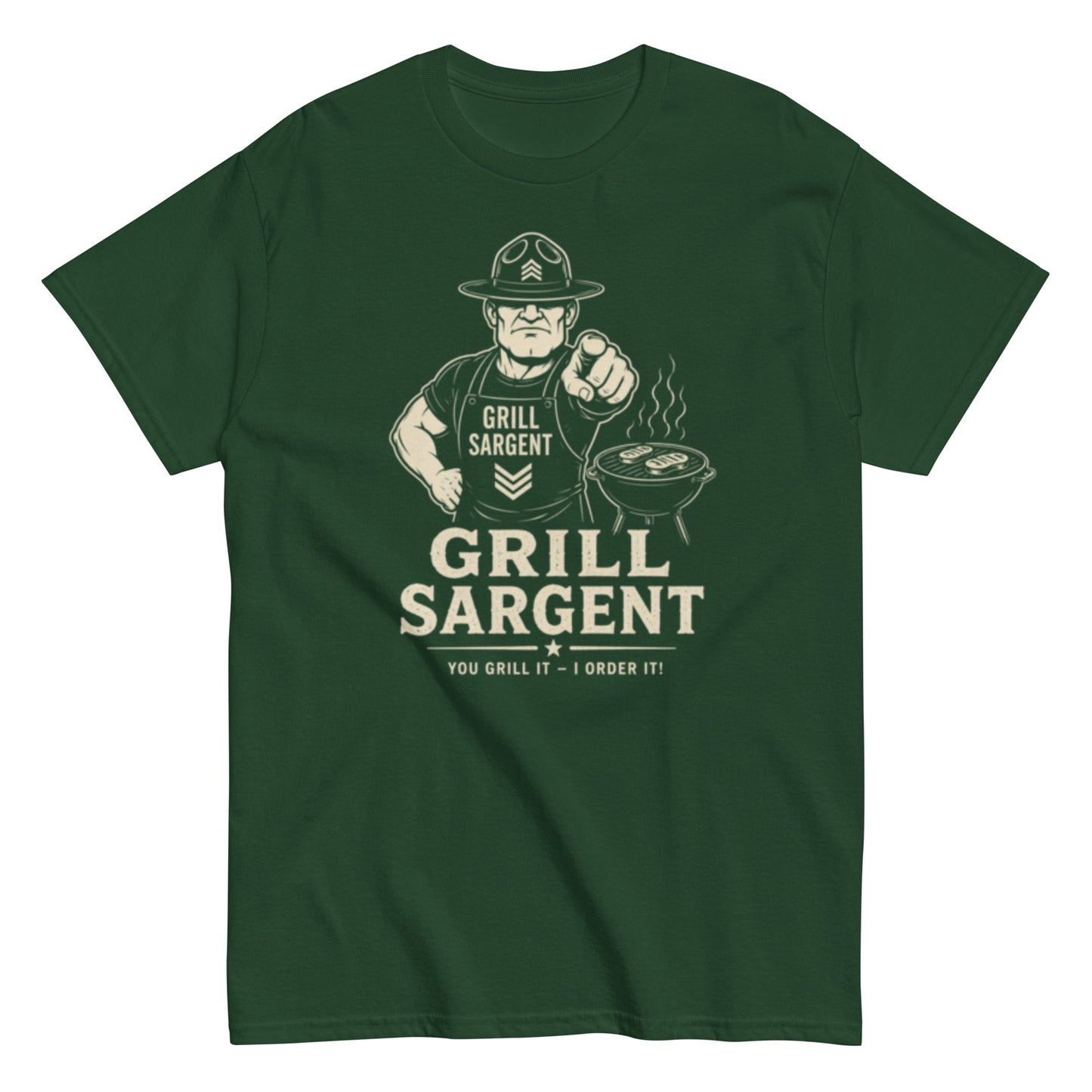 Grill Sargent – Lustiges Unisex T-Shirt - SprücheKüche - Druckfrisch & frech