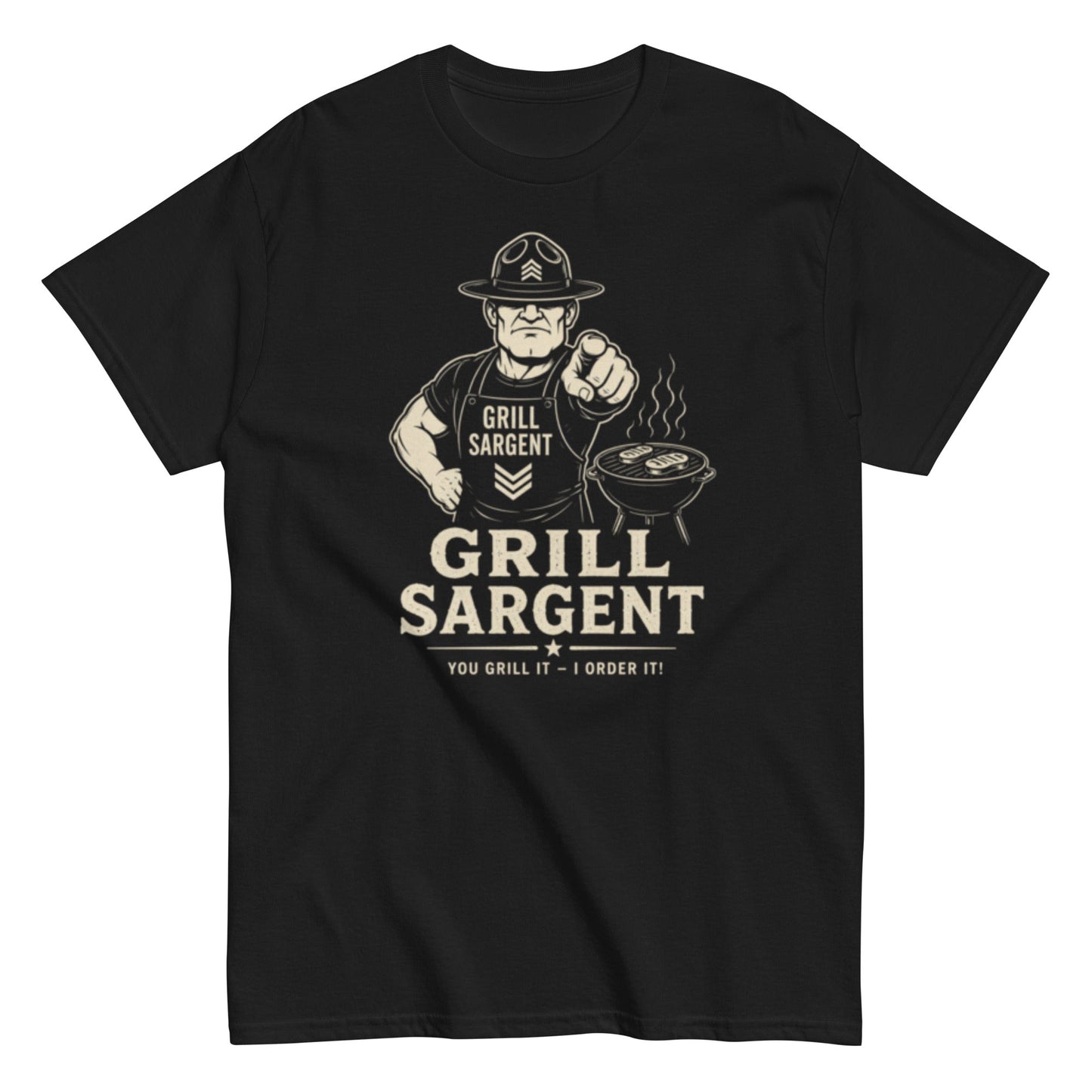 Grill Sargent – Lustiges Unisex T-Shirt - SprücheKüche - Druckfrisch & frech