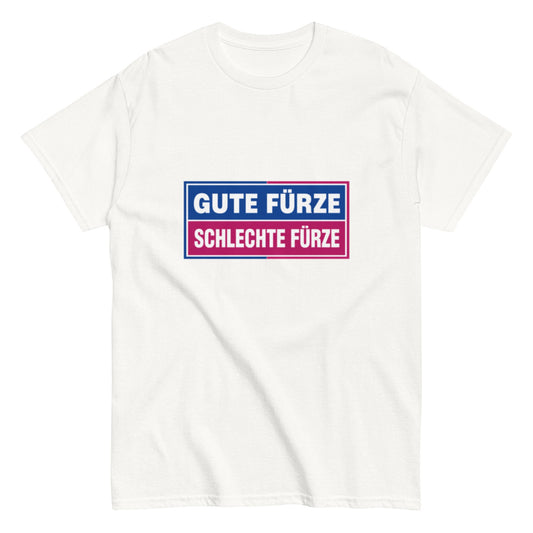 GUTE FÜRZE, SCHLECHTE FÜRZE - Lustiges Herren T-Shirt - SprücheKüche - Druckfrisch & frech