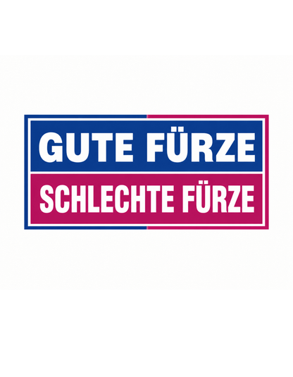 Gute Fürze / Schlechte Fürze - Lustiges Unisex T-Shirt - SprücheKüche - Druckfrisch & frech