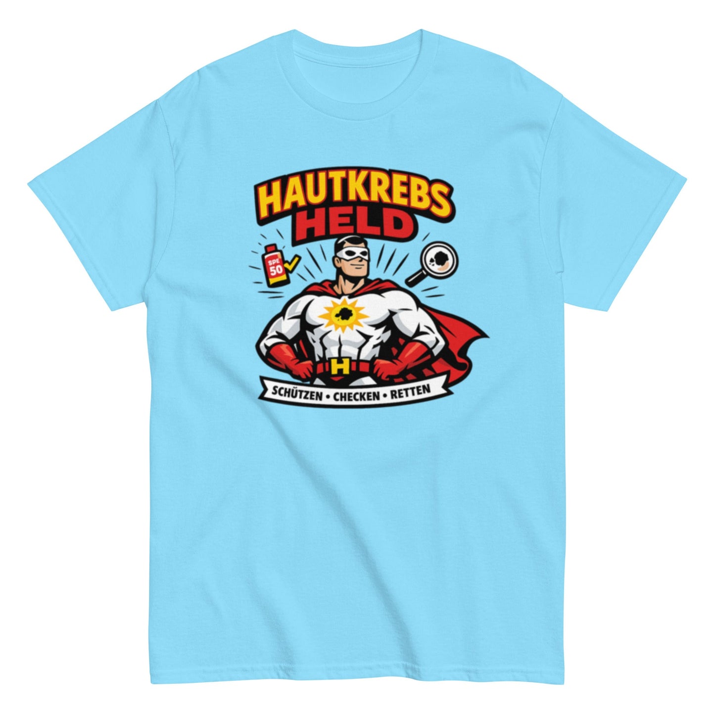 HAUTKREBS HELD - Statement Herren T-Shirt - SprücheKüche - Druckfrisch & frech