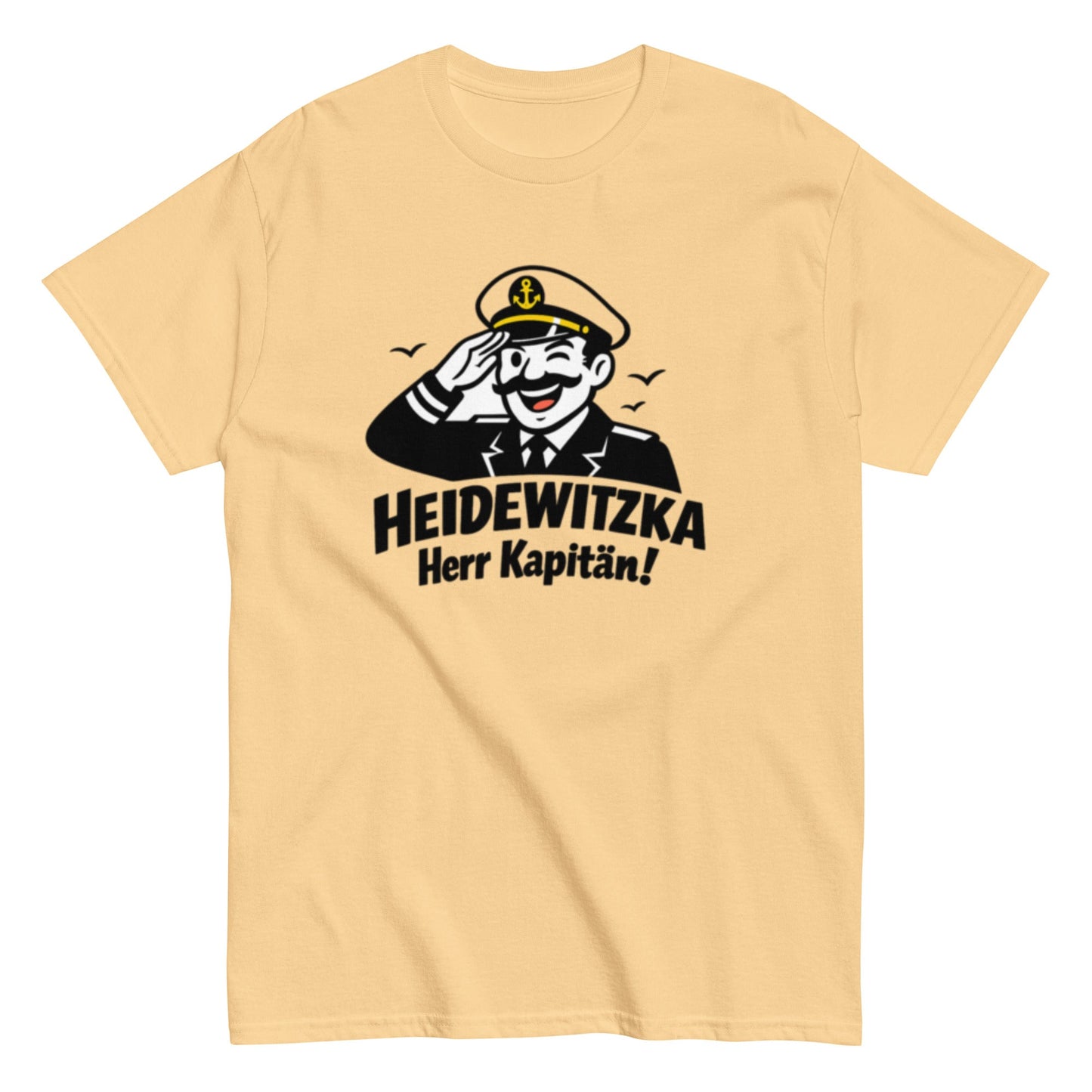 Heidewitzka Herr Kapitän - Lustiges Herren T-Shirt - SprücheKüche - Druckfrisch & frech