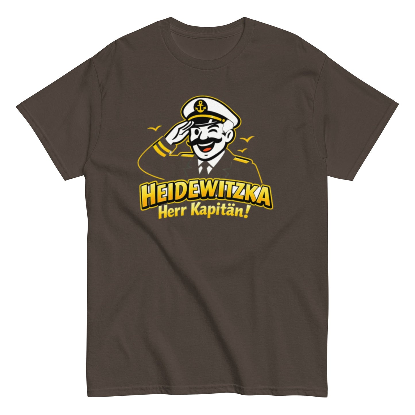 Heidewitzka Herr Kapitän - Lustiges Herren T-Shirt - SprücheKüche - Druckfrisch & frech