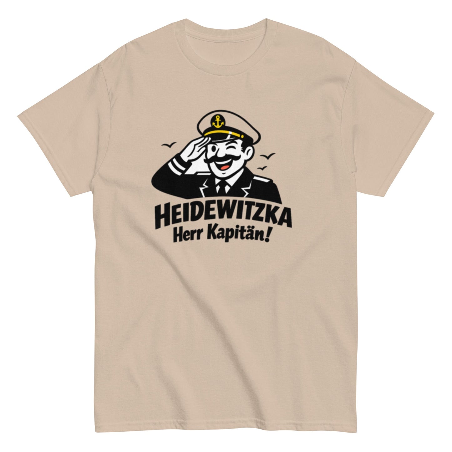 Heidewitzka Herr Kapitän - Lustiges Herren T-Shirt - SprücheKüche - Druckfrisch & frech