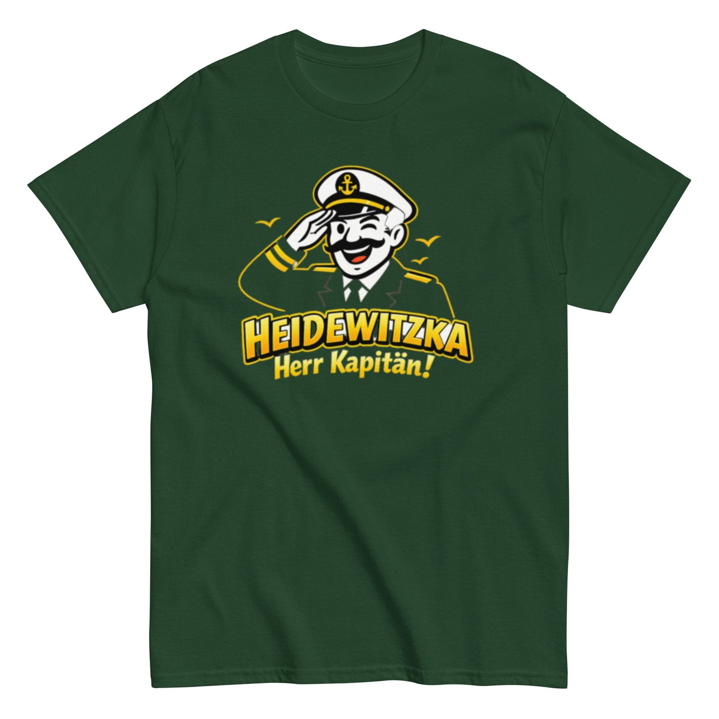 Heidewitzka Herr Kapitän - Lustiges Herren T-Shirt - SprücheKüche - Druckfrisch & frech