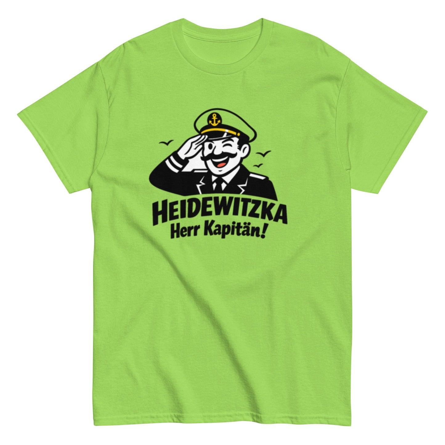 Heidewitzka Herr Kapitän - Lustiges Herren T-Shirt - SprücheKüche - Druckfrisch & frech