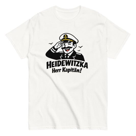 Heidewitzka Herr Kapitän - Lustiges Herren T-Shirt - SprücheKüche - Druckfrisch & frech