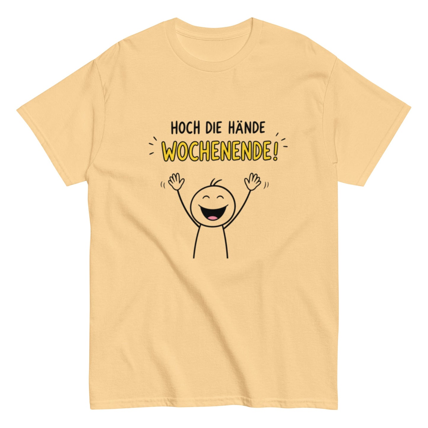HOCH DIE HÄNDE WOCHENENDE - Lustiges Herren T-Shirt - SprücheKüche - Druckfrisch & frech