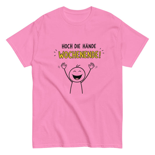 HOCH DIE HÄNDE WOCHENENDE - Lustiges Herren T-Shirt - SprücheKüche - Druckfrisch & frech