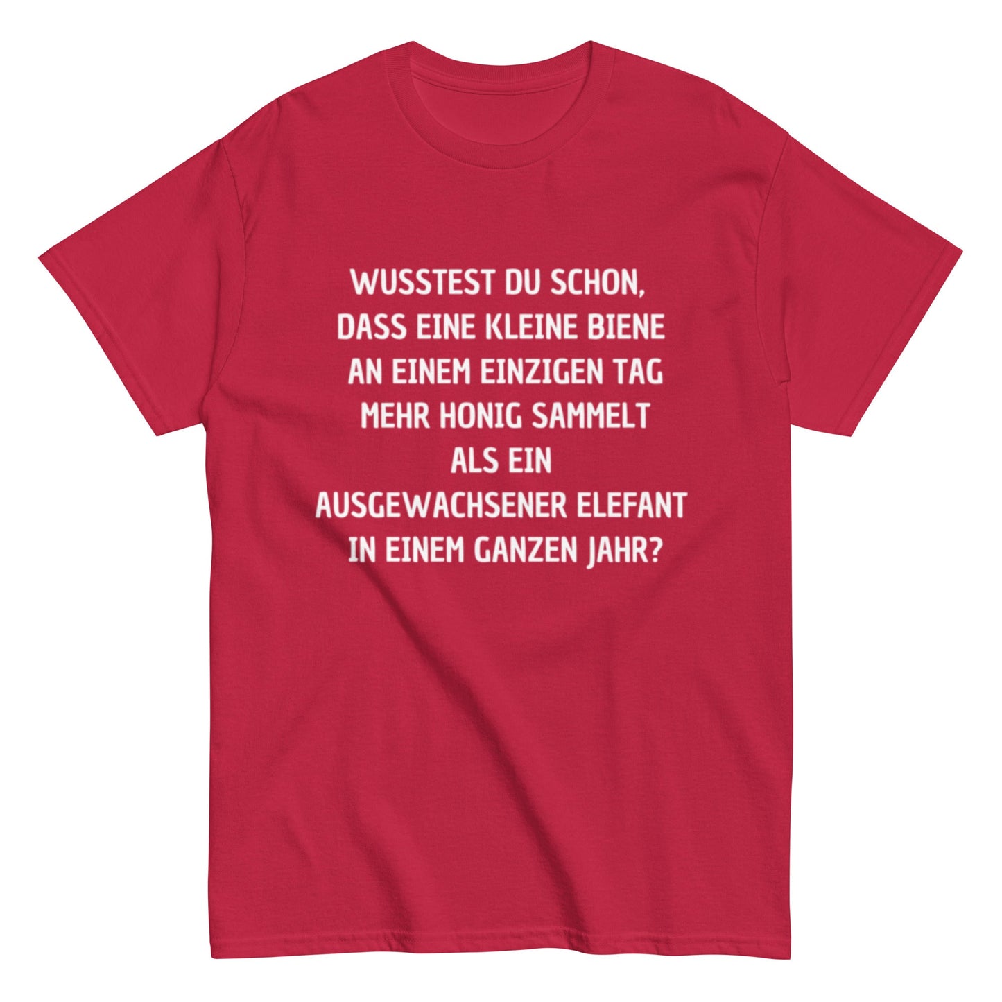 Honigbiene Elefant Tierquatsch - Lustiges Unisex T-Shirt - SprücheKüche - Druckfrisch & frech