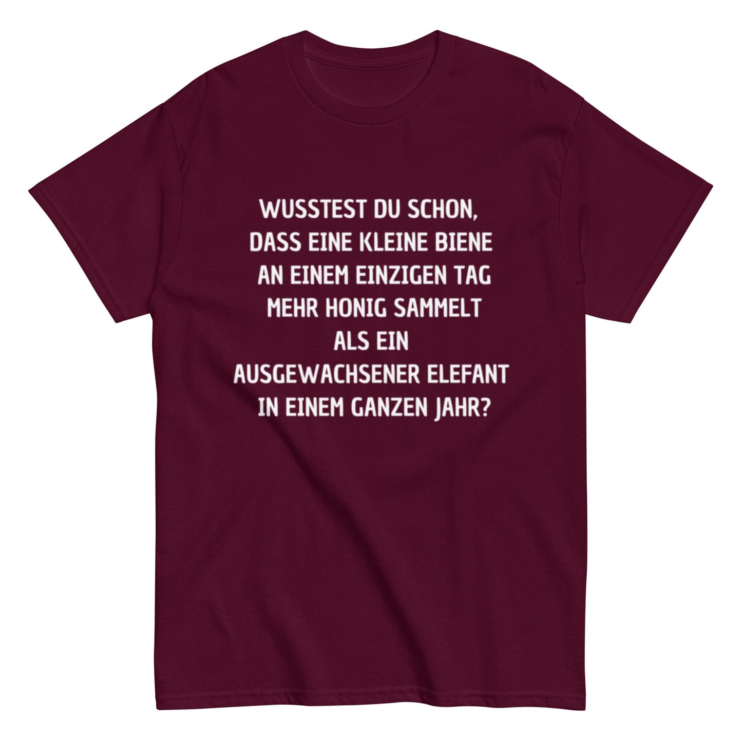 Honigbiene Elefant Tierquatsch - Lustiges Unisex T-Shirt - SprücheKüche - Druckfrisch & frech