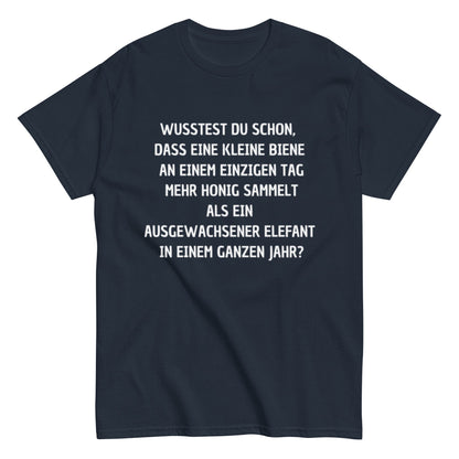 Honigbiene Elefant Tierquatsch - Lustiges Unisex T-Shirt - SprücheKüche - Druckfrisch & frech