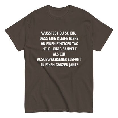 Honigbiene Elefant Tierquatsch - Lustiges Unisex T-Shirt - SprücheKüche - Druckfrisch & frech