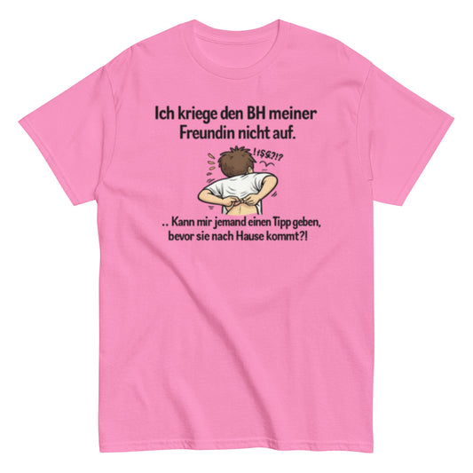 ICH BEKOMME DEN BH NICHT AUF - Lustiges Herren T-Shirt - SprücheKüche - Druckfrisch & frech