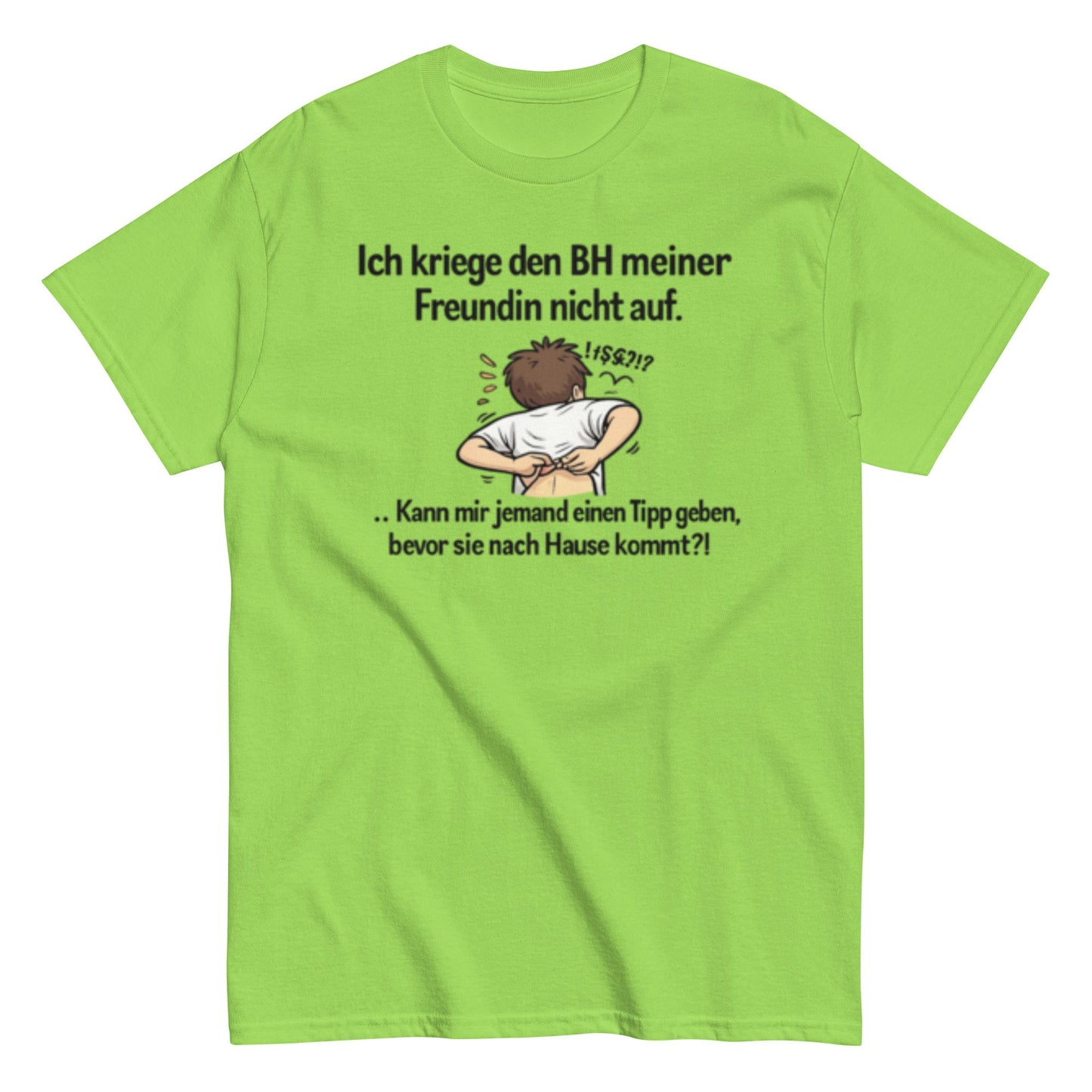 ICH BEKOMME DEN BH NICHT AUF - Lustiges Herren T-Shirt - SprücheKüche - Druckfrisch & frech