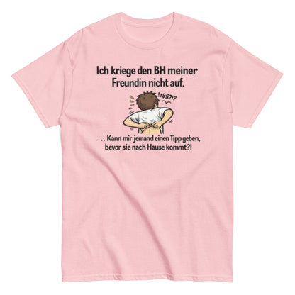 ICH BEKOMME DEN BH NICHT AUF - Lustiges Herren T-Shirt - SprücheKüche - Druckfrisch & frech