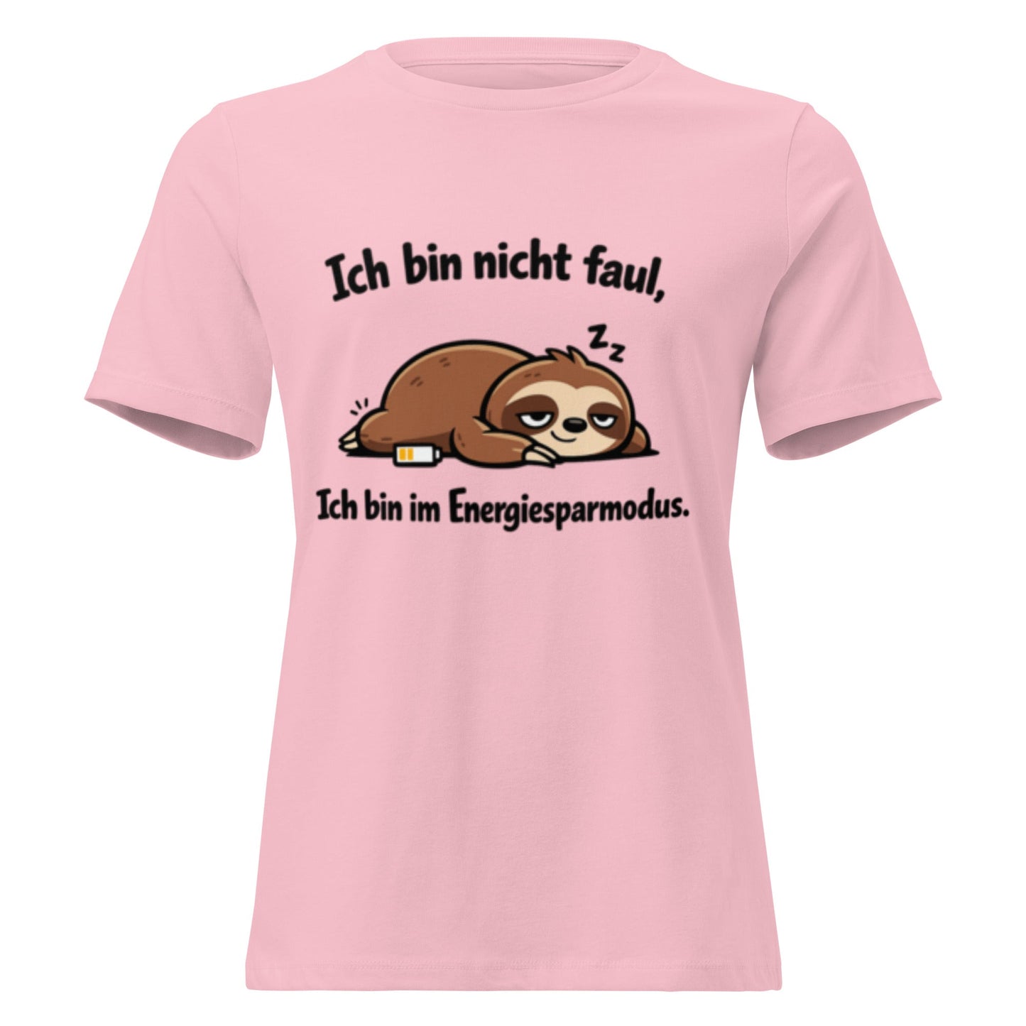 Ich bin im Energiesparmodus - Lustiges Faultier Frauen T-Shirt - SprücheKüche - Druckfrisch & frech