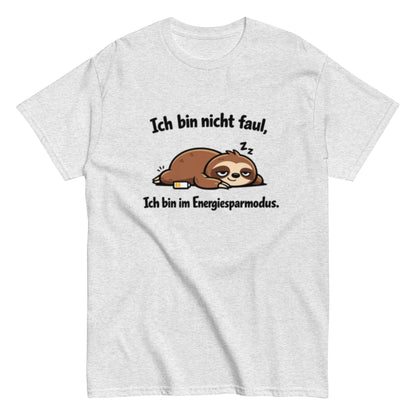 Ich bin im Energiesparmodus - Lustiges Faultier Unisex T-Shirt - SprücheKüche - Druckfrisch & frech