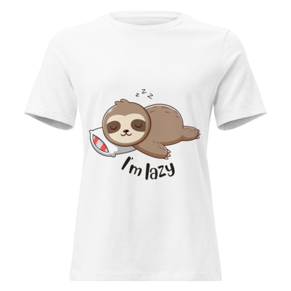 I'M LAZY Faultier - Lustiges Frauen T-Shirt - SprücheKüche - Druckfrisch & frech
