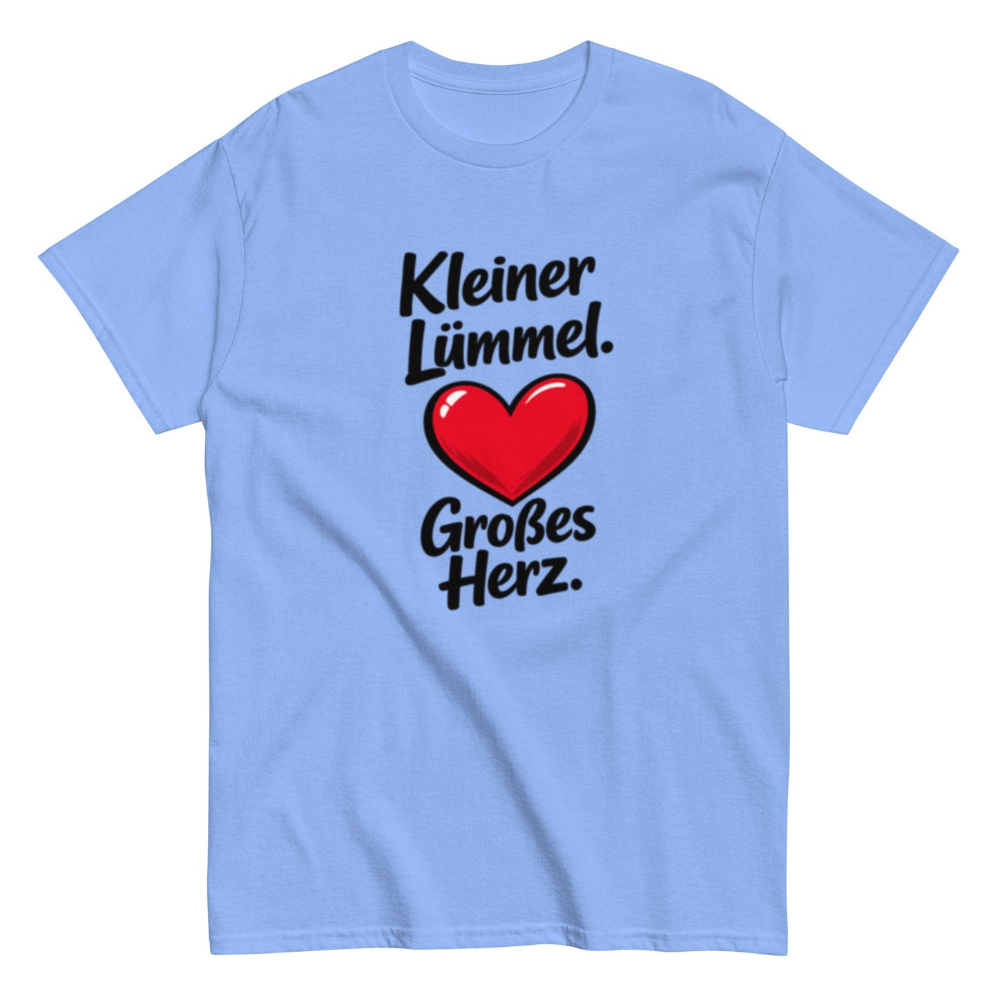 Kleiner Lümmel, großes Herz - Lustiges Unisex T-Shirt - SprücheKüche - Druckfrisch & frech