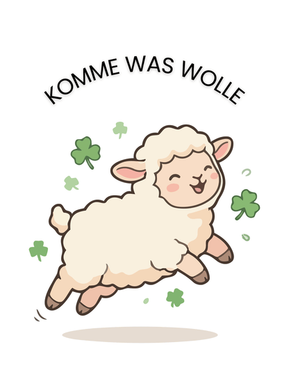 KOMME WAS WOLLE“ – Lustiges Unisex Schaf T-Shirt - SprücheKüche - Druckfrisch & frech