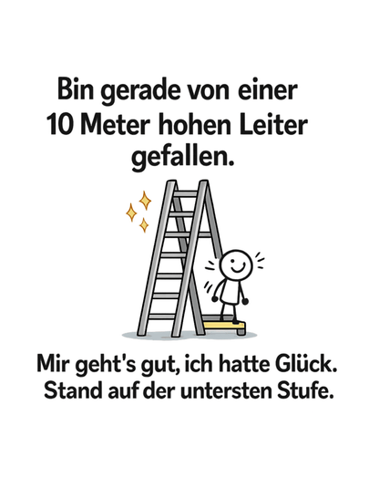 LEITER WITZ HUMORVOLL - Lustiges Herren T-Shirt - SprücheKüche - Druckfrisch & frech