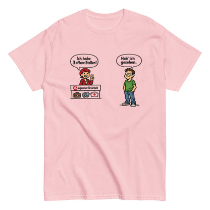 Lustiges Arbeitsagentur T-Shirt – „Hab ich gesehen“ Comic Shirt – Sarkastisches Jobcenter Motiv, Herren, Frauen, Unisex T-Shirt - SprücheKüche - Druckfrisch & frech