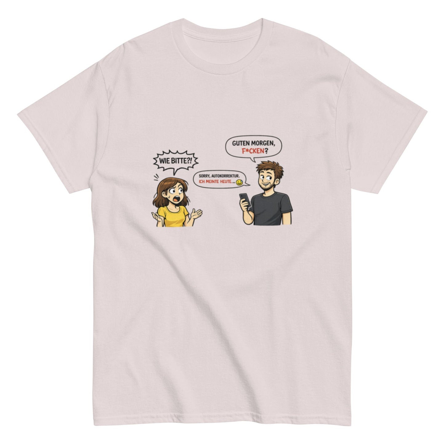 Lustiges Autokorrektur T-Shirt – F*cken? Wie bitte? Sarkastischer Chat Spruch – Lustiges T-Shirt, Herren, Frauen, Unisex T-Shirt - SprücheKüche - Druckfrisch & frech