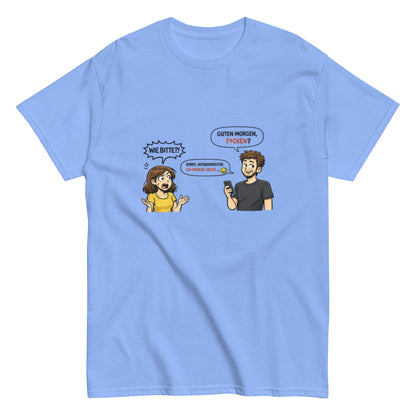 Lustiges Autokorrektur T-Shirt – F*cken? Wie bitte? Sarkastischer Chat Spruch – Lustiges T-Shirt, Herren, Frauen, Unisex T-Shirt - SprücheKüche - Druckfrisch & frech